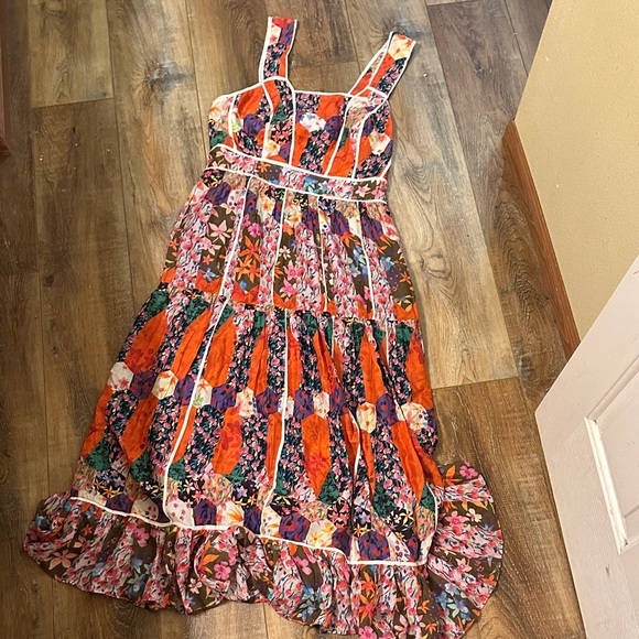 Anthropologie Dresses & Skirts - Anthropologie Floral Patchwork Maxi Dress colorful whimsy boho beach 10